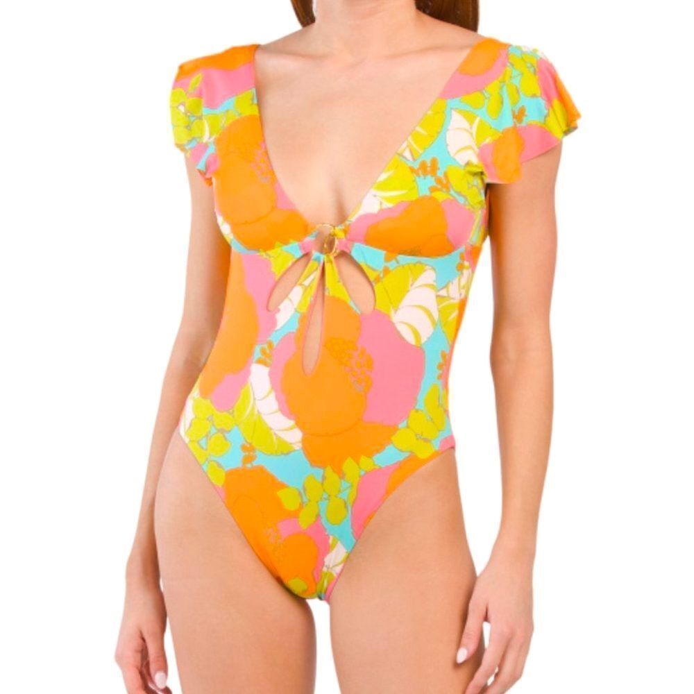 TRINA TURK Playa De Flor One-piece Swimsuit Size 14